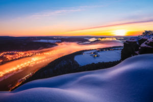 Winter landscape on the Lilienstein Winter landscape on the Lilienstein